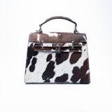 Azha | Dark Brown & White